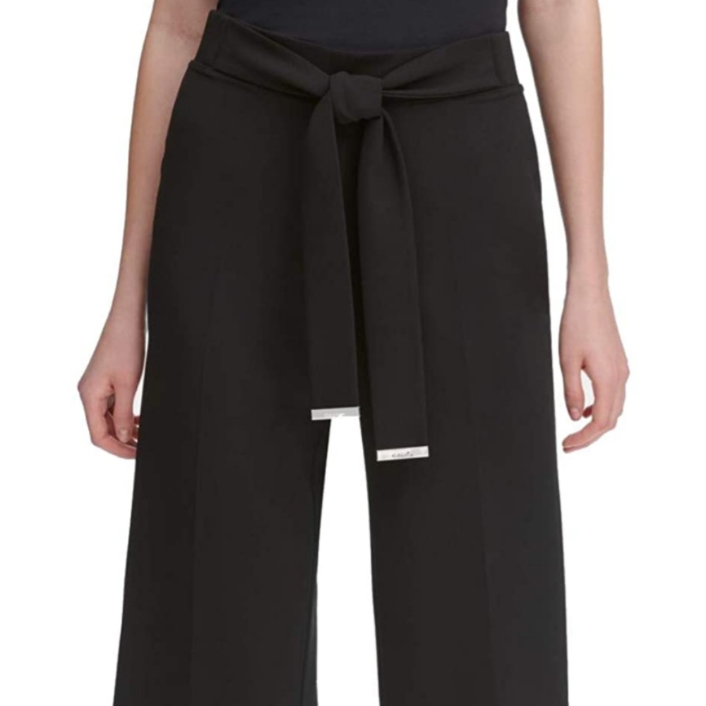 Anne Klein Tie-Waist Belt Trouser Pants